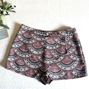 Women’s Sz M Geo Print Skort Side Zipper